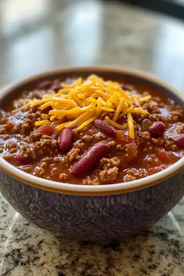 Copycat Wendys Chili taken with iphone 15 pro max --iw 2 --ar 4:5 --v 6.1 --raw