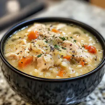 Crack Chicken And Rice Soup taken with iphone 15 pro max --iw 2 --ar 4:5 --v 6.1 --raw