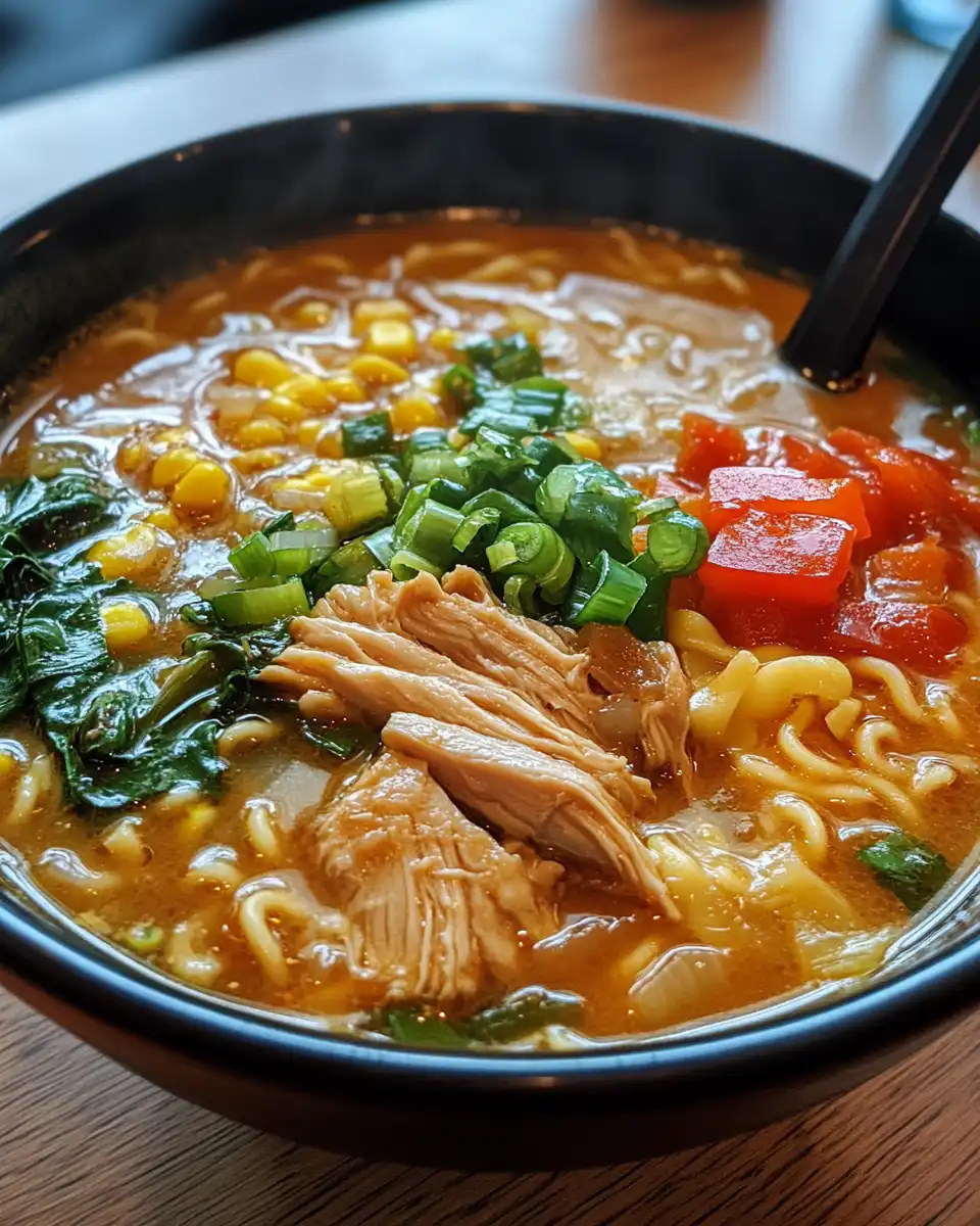 Ingredients and prep for crack chicken noodle soup with fresh vegetables and shredded chicken