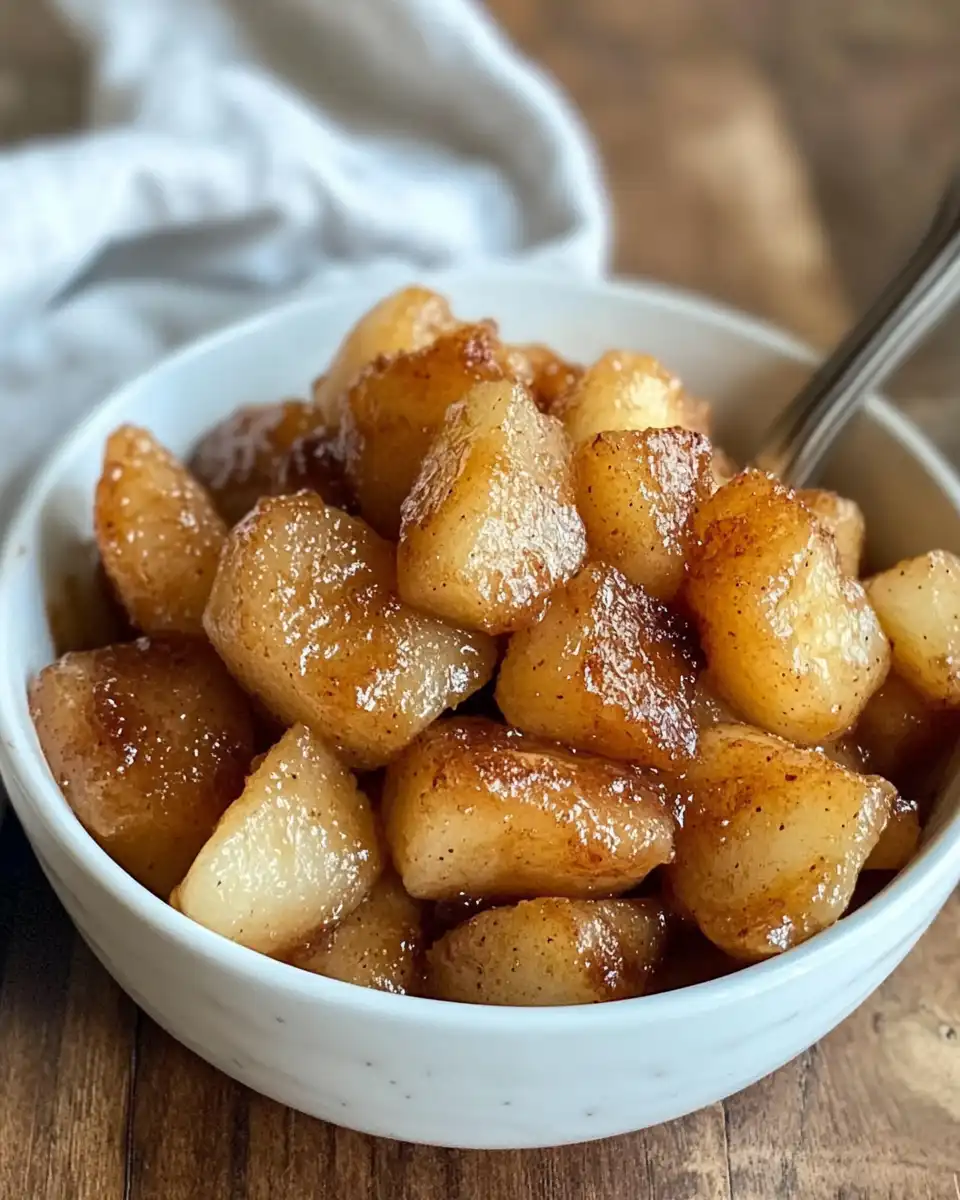 Ingredients for Cracker Barrel fried apples including apples, sugar, cinnamon, and butter