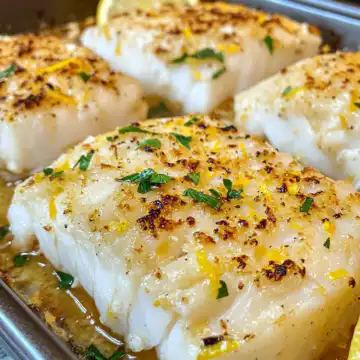 creamy coconut lemon baked cod taken with iphone 15 pro max --iw 2 --ar 4:5 --v 6.1 --raw