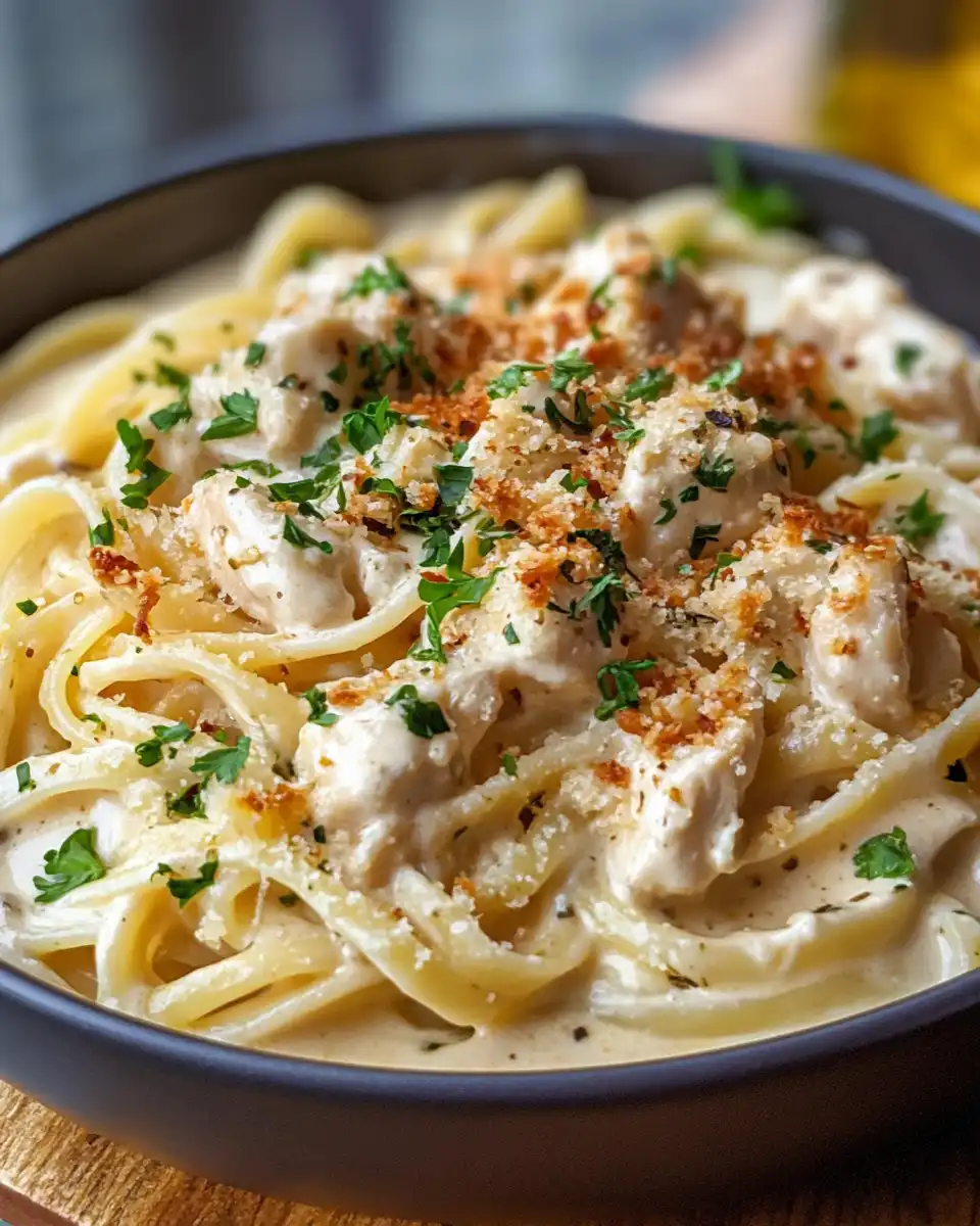 Finished creamy crack chicken plated and ready to enjoy