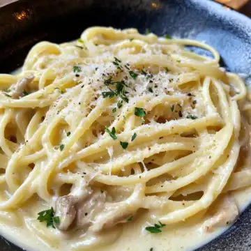 creamy linguine taken with iphone 15 pro max --iw 2 --ar 4:5 --v 6.1 --raw
