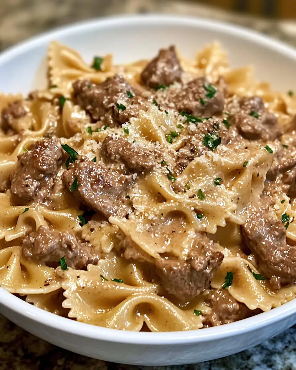 Creamy and spicy Cajun one-pot pasta served hot garnished with parsley