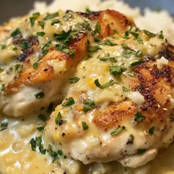 creamy smothered chicken and rice taken with iphone 15 pro max --iw 2 --ar 4:5 --v 6.1 --raw