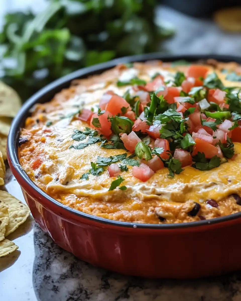 Ingredients for creamy taco dip including ground beef, cream cheese, tomatoes, and seasoning