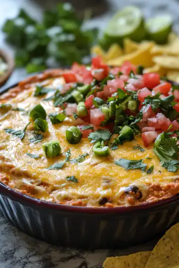 Creamy Taco Dip taken with iphone 15 pro max --iw 2 --ar 4:5 --v 6.1 --raw