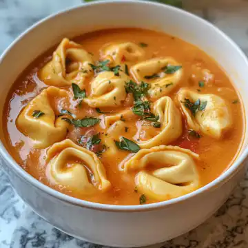 creamy tomato tortellini soup taken with iphone 15 pro max --iw 2 --ar 4:5 --v 6.1 --raw