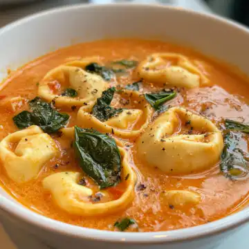 creamy tomato tortellini soup taken with iphone 15 pro max --iw 2 --ar 4:5 --v 6.1 --raw