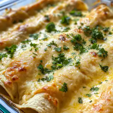 creamy white chicken enchiladas quick easy dinner recipe taken with iphone 15 pro max --iw 2 --ar 4:5 --v 6.1 --raw