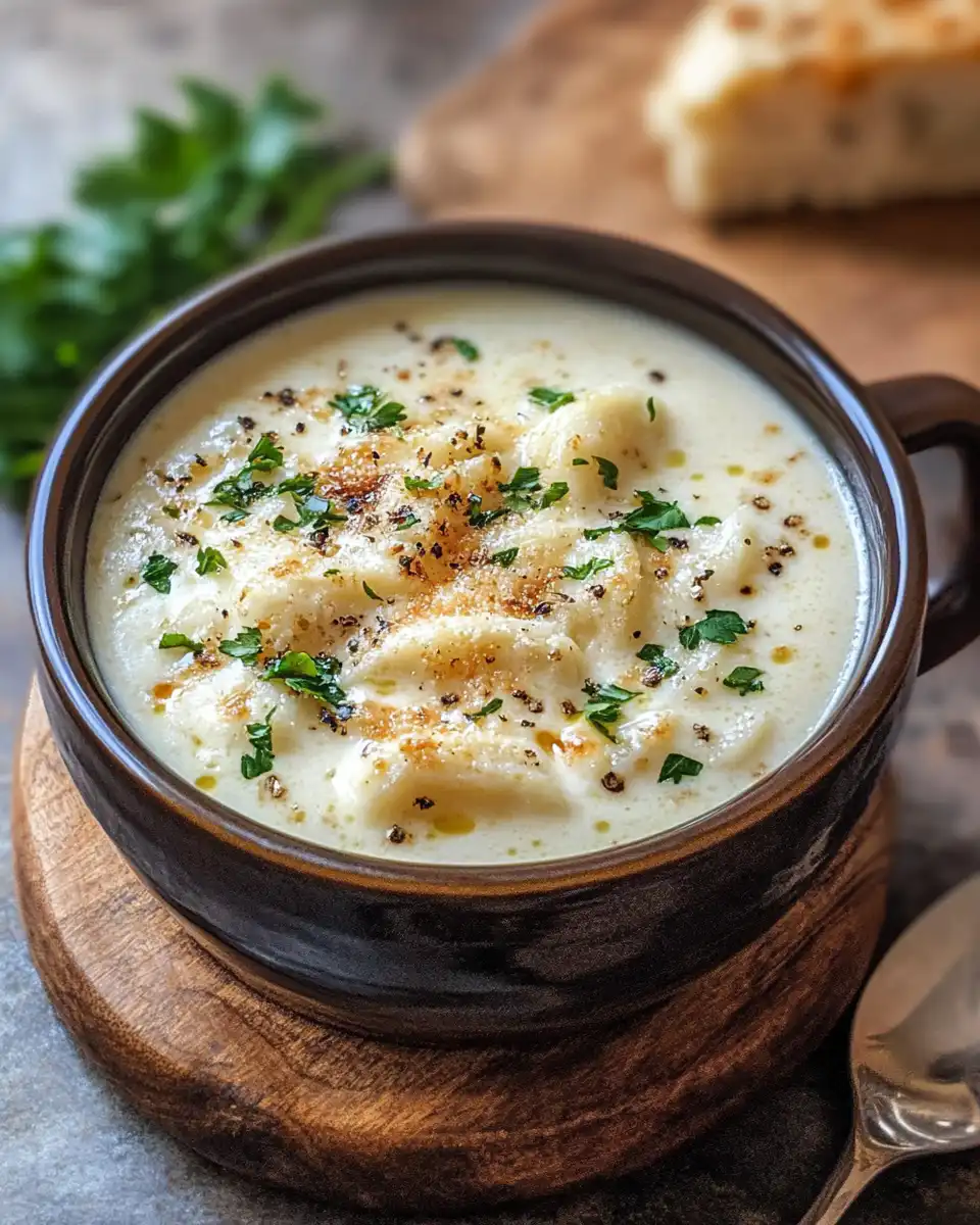 Ingredients prepared for creamy white lasagna soup including olive oil, chicken, and herbs