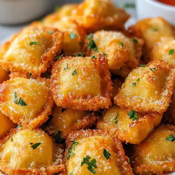 Crispy Air Fryer Million Dollar Ravioli Bites taken with iphone 15 pro max --iw 2 --ar 4:5 --v 6.1 --raw