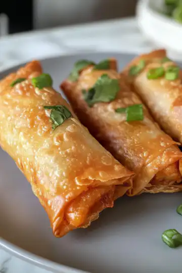 Crispy Chicken Spring Roll Pockets taken with iphone 15 pro max --iw 2 --ar 4:5 --v 6.1 --raw