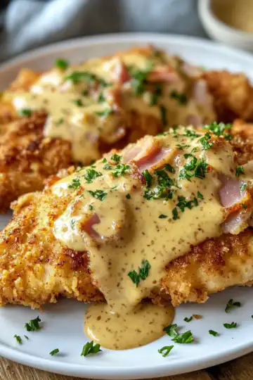 crispy malibu chicken with ham swiss honey mustard copycat taken with iphone 15 pro max --iw 2 --ar 4:5 --v 6.1 --raw