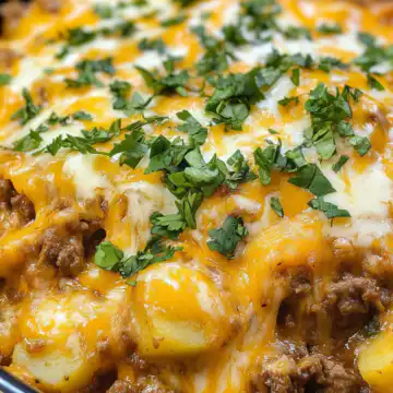 Crock Pot Beefy Potato Taco Casserole taken with iphone 15 pro max --iw 2 --ar 4:5 --v 6.1 --raw