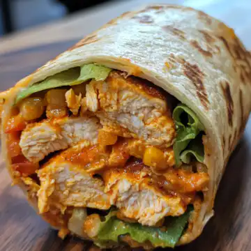 Crunchy Southwestern Chicken Wrap taken with iphone 15 pro max --iw 2 --ar 4:5 --v 6.1 --raw