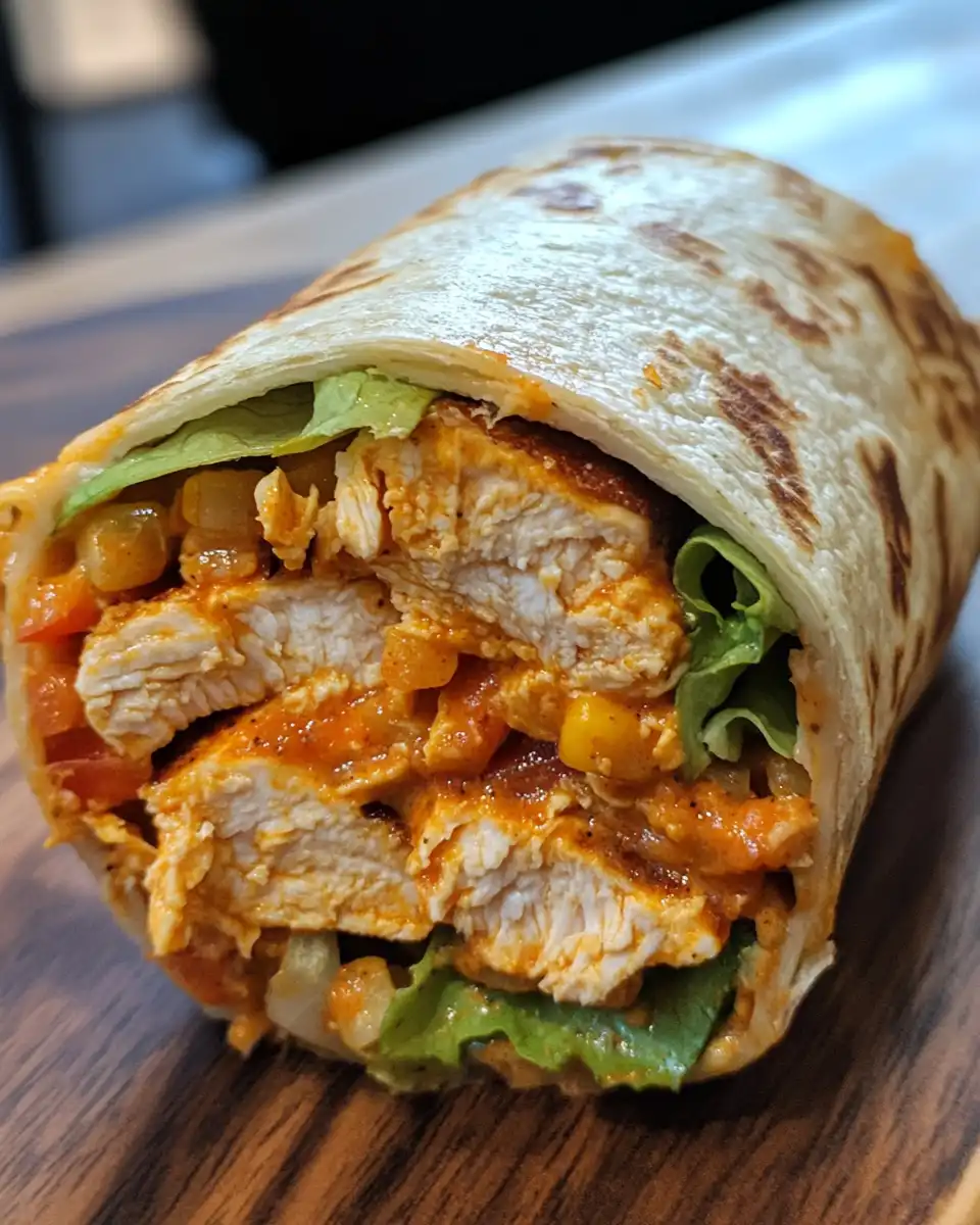 Southwest Chicken Wraps ready to eat in kitchen setting