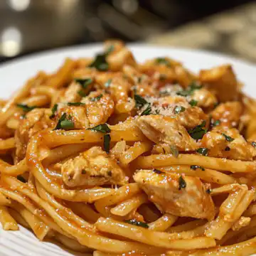 Dairy Free Marry Me Chicken Pasta taken with iphone 15 pro max --iw 2 --ar 4:5 --v 6.1 --raw
