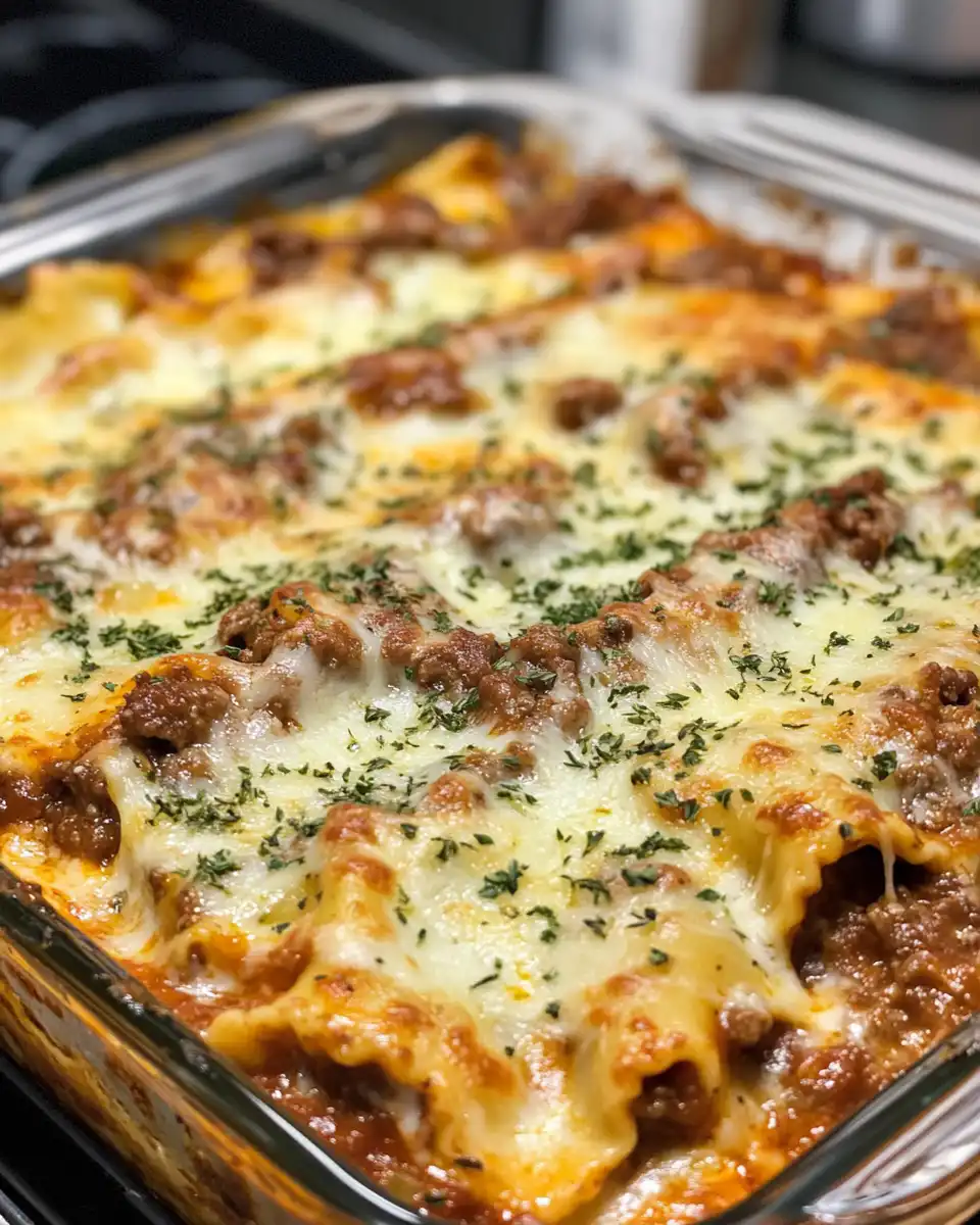 Finished shepherds pie with golden cheese crust