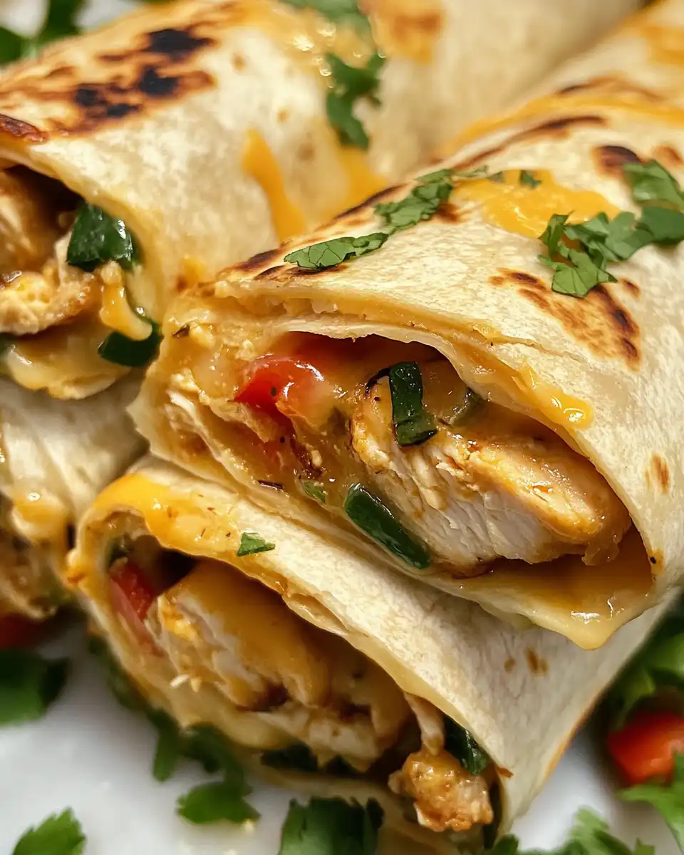Cheesy garlic chicken wraps fresh from the pressure cooker and oven