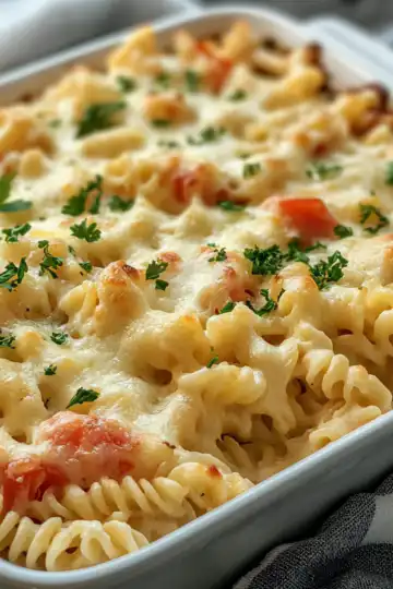 Dump And Bake Boursin Pasta taken with iphone 15 pro max --iw 2 --ar 4:5 --v 6.1 --raw
