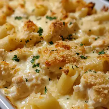 Dump And Bake Chicken Alfredo taken with iphone 15 pro max --iw 2 --ar 4:5 --v 6.1 --raw