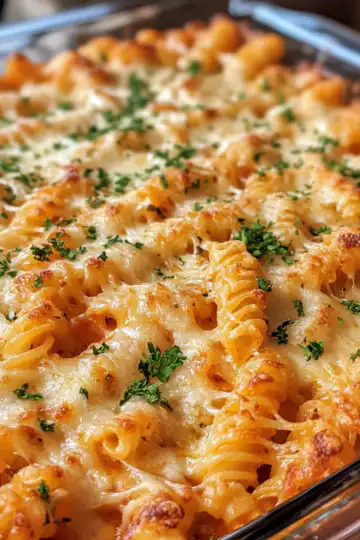 Dump And Bake Chicken Parmesan Casserole taken with iphone 15 pro max --iw 2 --ar 4:5 --v 6.1 --raw