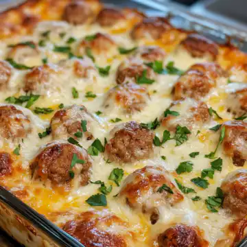 dumpandbake meatball casserole easy cheesy comfort taken with iphone 15 pro max --iw 2 --ar 4:5 --v 6.1 --raw