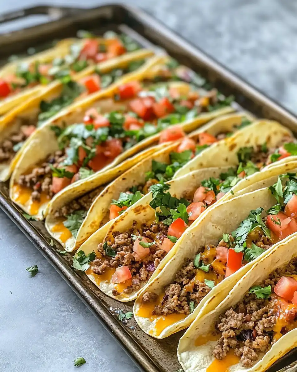 Ingredients including ground meat, bell pepper, onion, garlic, salsa, cheese, and tortillas