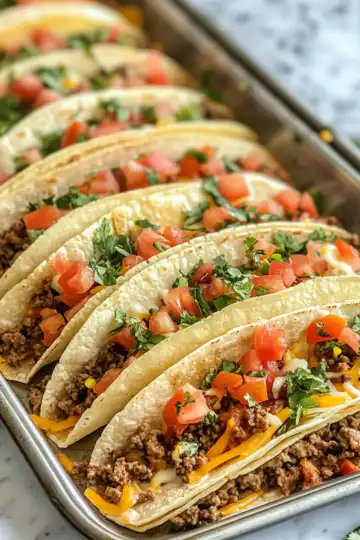 Easiest Sheet Pan Tacos taken with iphone 15 pro max --iw 2 --ar 4:5 --v 6.1 --raw