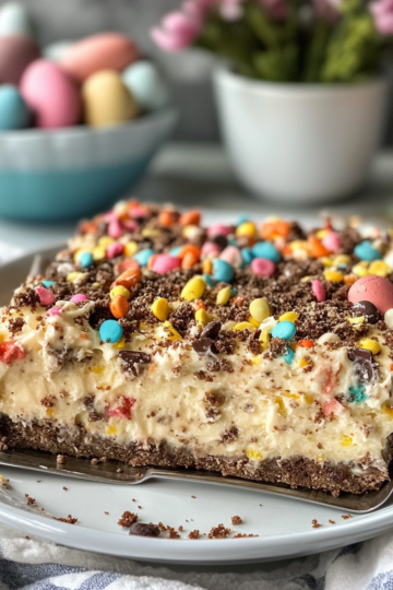 easter dirt cake casserole taken with iphone 15 pro max --iw 2 --ar 4:5 --v 6.1 --raw