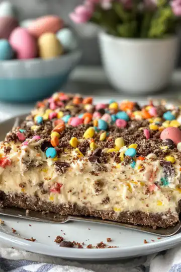 easter dirt cake casserole taken with iphone 15 pro max --iw 2 --ar 4:5 --v 6.1 --raw