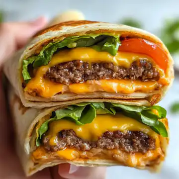 Easy Air Fryer Cheeseburger Wraps taken with iphone 15 pro max --iw 2 --ar 4:5 --v 6.1 --raw