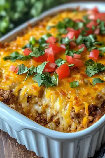 Easy Baked Taco Hashbrown Casserole taken with iphone 15 pro max --iw 2 --ar 4:5 --v 6.1 --raw