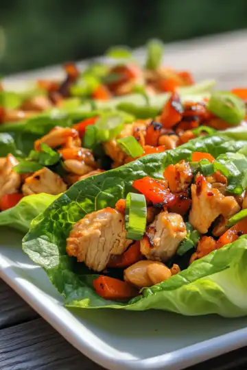 Easy Cashew Chicken Lettuce Wraps taken with iphone 15 pro max --iw 2 --ar 4:5 --v 6.1 --raw