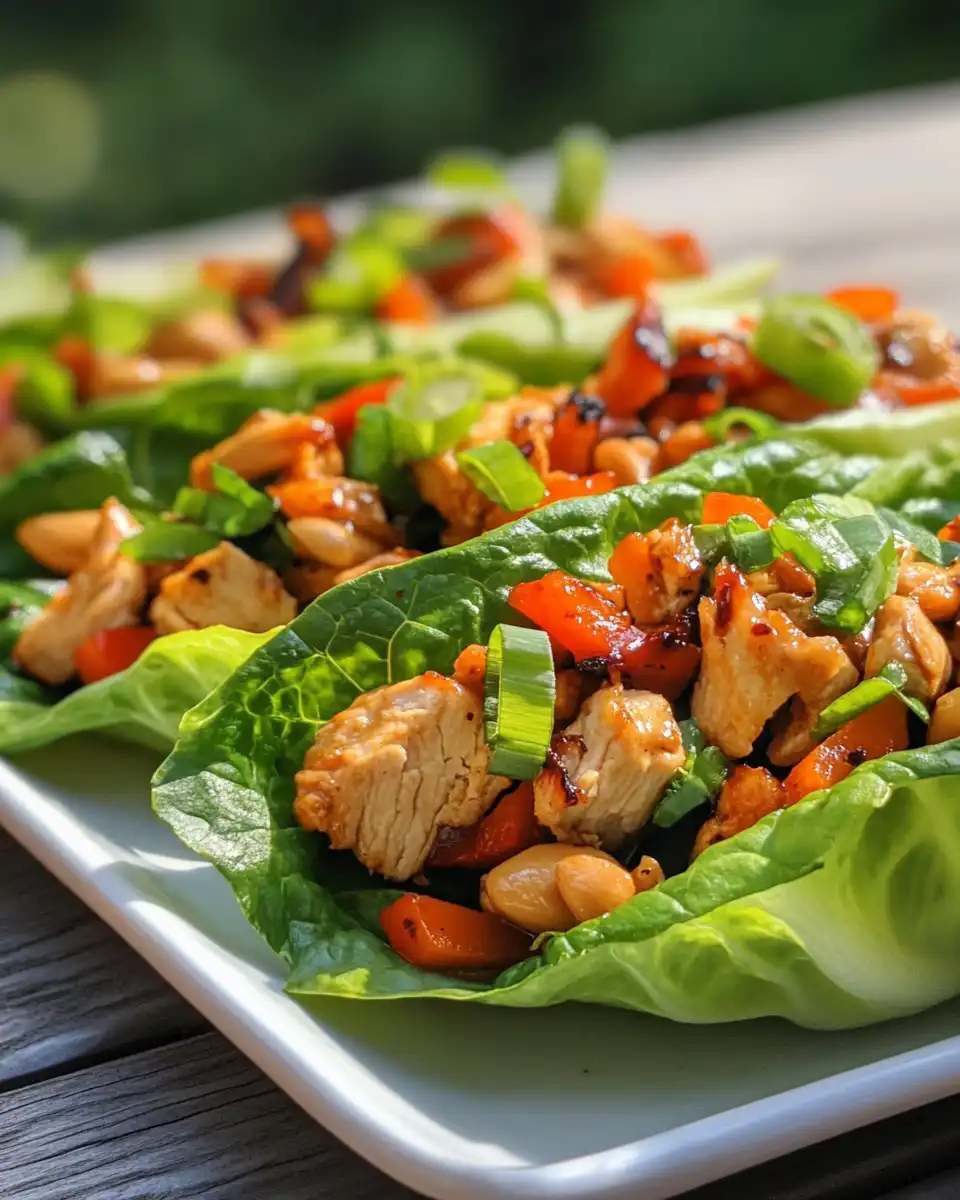 Freshly cooked cashew chicken lettuce wraps in a pressure cooker