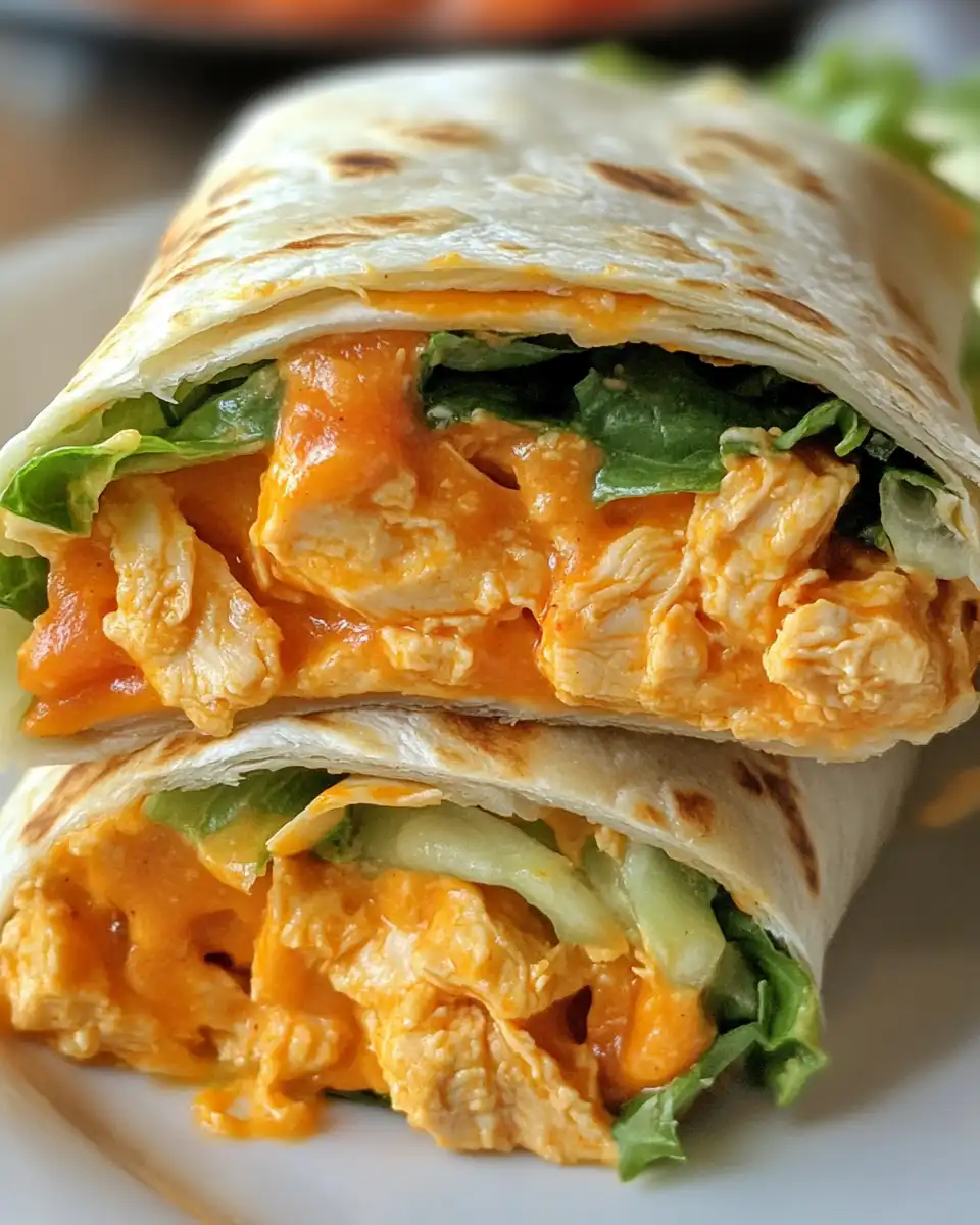 Buffalo chicken wraps cooking in pressure cooker close-up