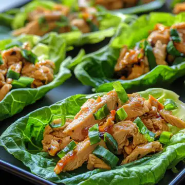 Easy Chicken Lettuce Wraps taken with iphone 15 pro max --iw 2 --ar 4:5 --v 6.1 --raw