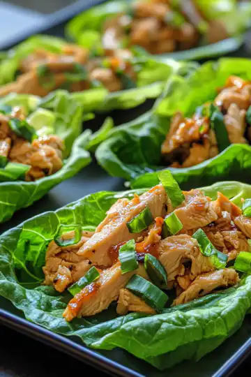 Easy Chicken Lettuce Wraps taken with iphone 15 pro max --iw 2 --ar 4:5 --v 6.1 --raw