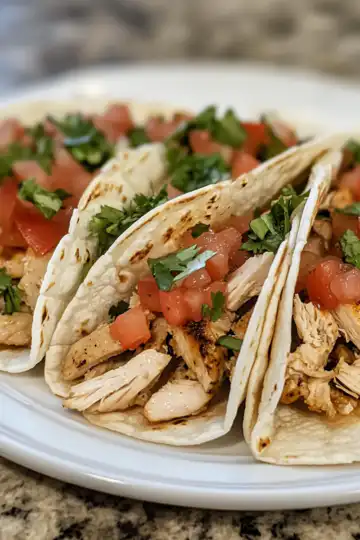 Easy Chicken Tacos taken with iphone 15 pro max --iw 2 --ar 4:5 --v 6.1 --raw