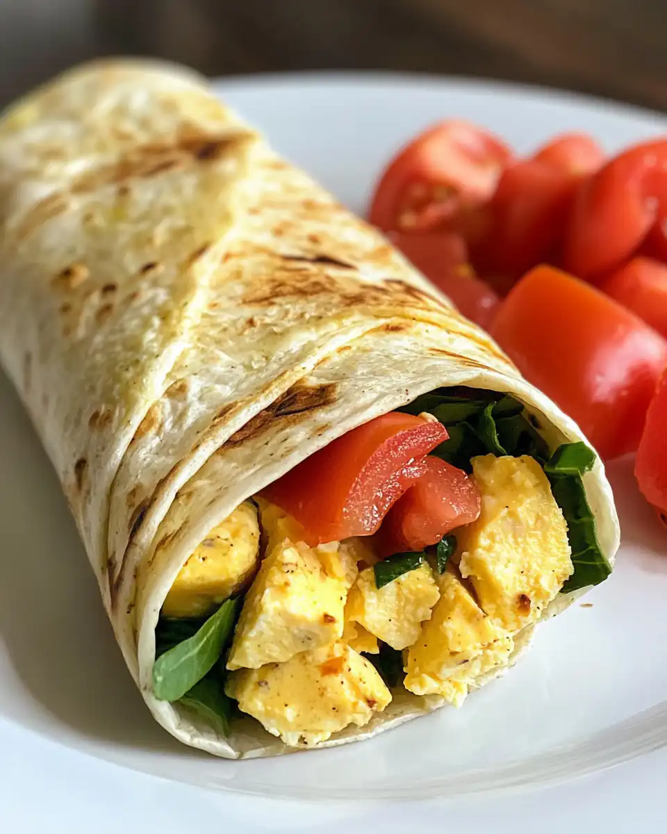 Ingredients for easy egg wrap laid out including eggs, butter, ham, cheese, and veggies