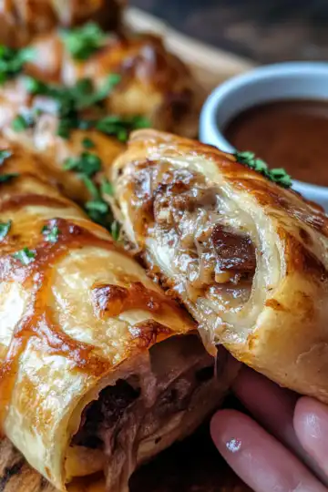 easy french dip tortilla rollups recipe taken with iphone 15 pro max --iw 2 --ar 4:5 --v 6.1 --raw