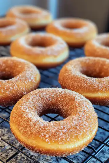 Easy Homemade Baked Apple Cider Donuts taken with iphone 15 pro max --iw 2 --ar 4:5 --v 6.1 --raw