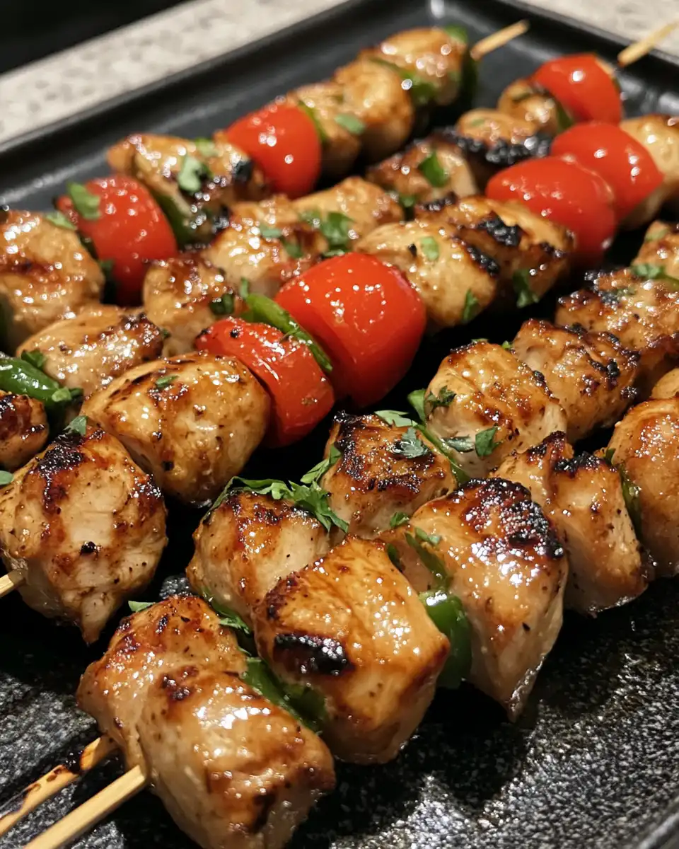 Ingredients and skewers preparation for Japanese chicken yakitori