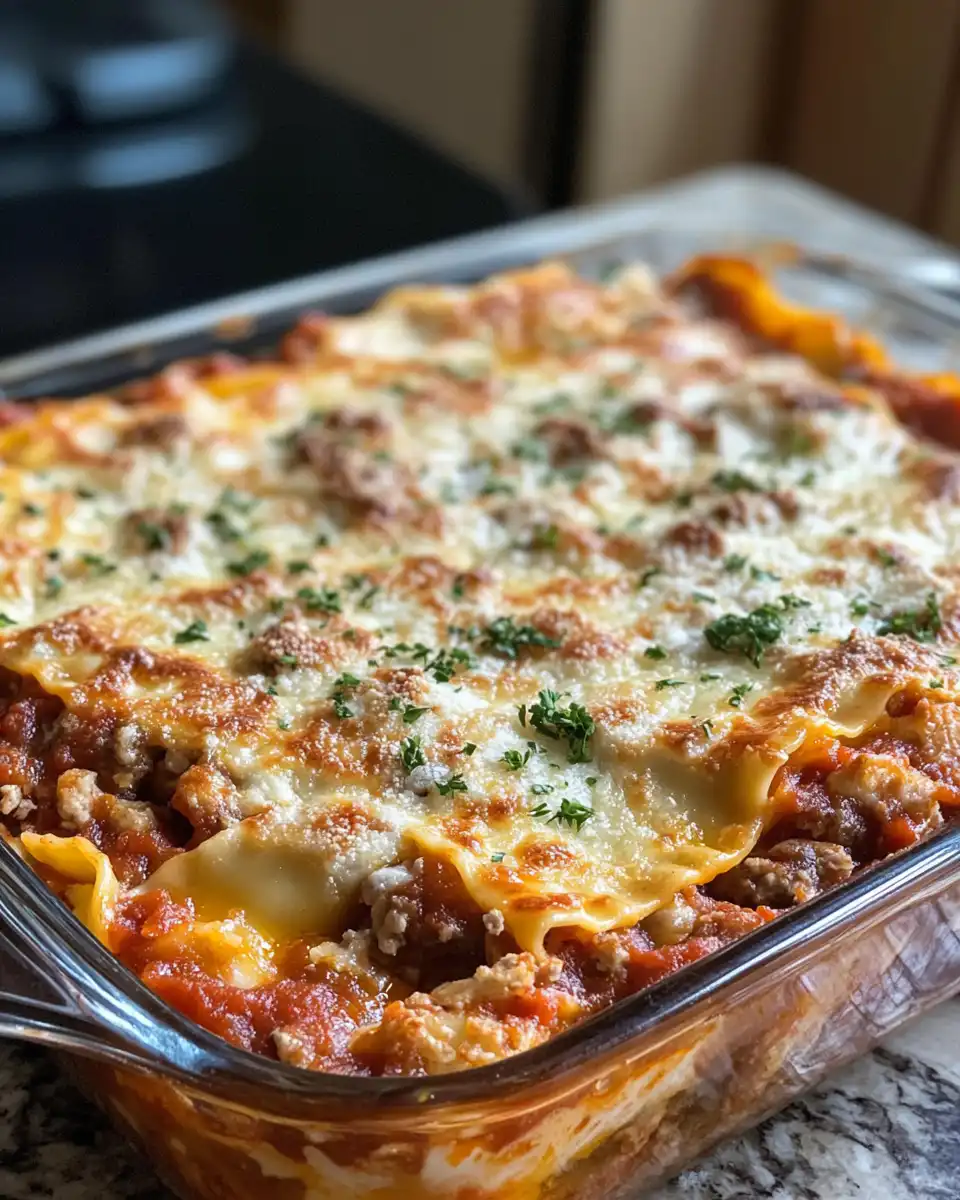 Ingredients laid out for million dollar ravioli casserole including ground meats, cheese, and ravioli