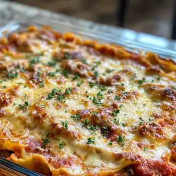 Easy Million Dollar Ravioli Casserole taken with iphone 15 pro max --iw 2 --ar 4:5 --v 6.1 --raw