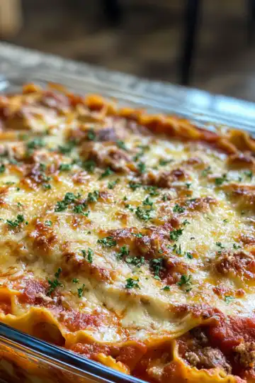Easy Million Dollar Ravioli Casserole taken with iphone 15 pro max --iw 2 --ar 4:5 --v 6.1 --raw