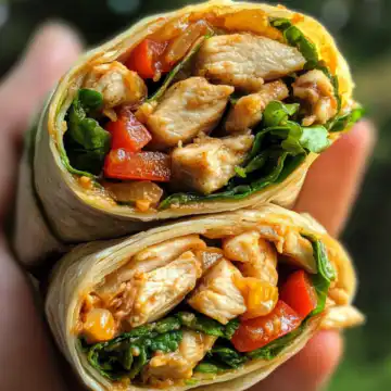 Easy, Peanut Chicken Wraps taken with iphone 15 pro max --iw 2 --ar 4:5 --v 6.1 --raw