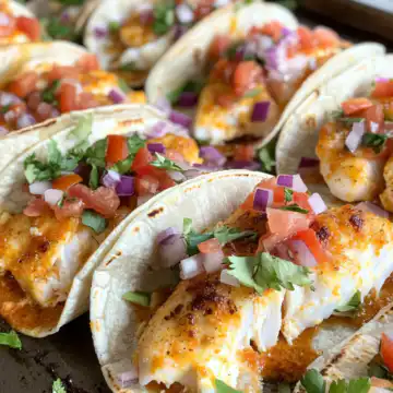 Easy Sheet Pan Fish Tacos taken with iphone 15 pro max --iw 2 --ar 4:5 --v 6.1 --raw