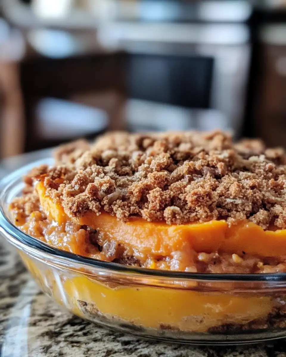 Pecan crumb topping ingredients for sweet potato casserole